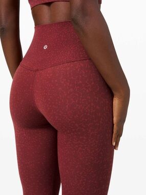 lululemon athletica High-Rise Leggings in Burgundy Jacquard size 4
